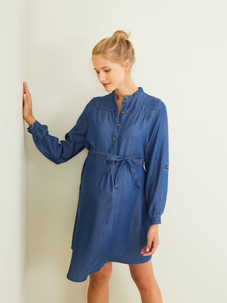 Robe de grossesse et allaitement en denim léger Stone - vertbaudet enfant 