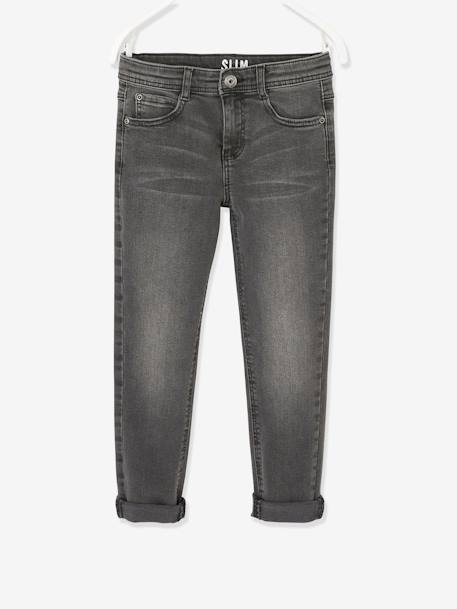 Jean garçon slim morphologique LARGE DENIM BRUT+denim gris+DENIM GRIS FONCE+double stone+STONE - vertbaudet enfant 