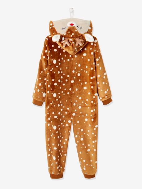 Surpyjama fille noël renne en peluche Marron imprimé - vertbaudet enfant 