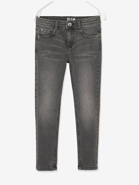 Jean garçon slim morphologique LARGE DENIM BRUT+denim gris+DENIM GRIS FONCE+double stone+STONE - vertbaudet enfant 