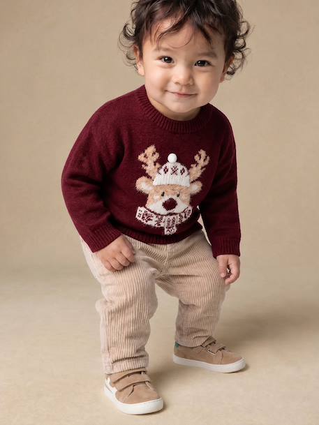 Pull Noël bébé garçon manches longues rouge - vertbaudet enfant 