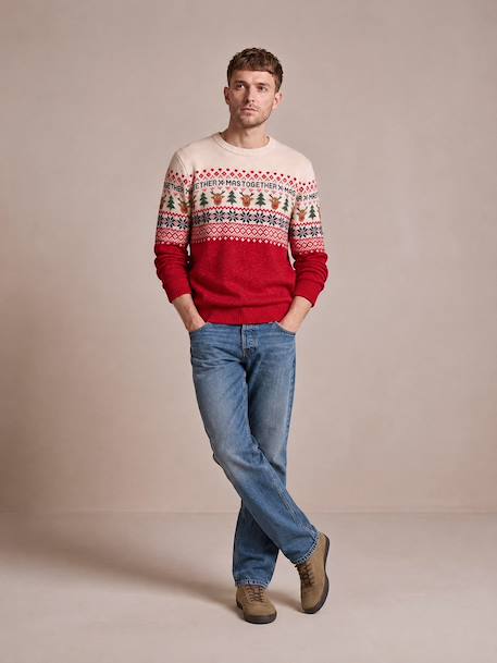 Pull de Noël Adulte Mixte Capsule Famille rouge - vertbaudet enfant 