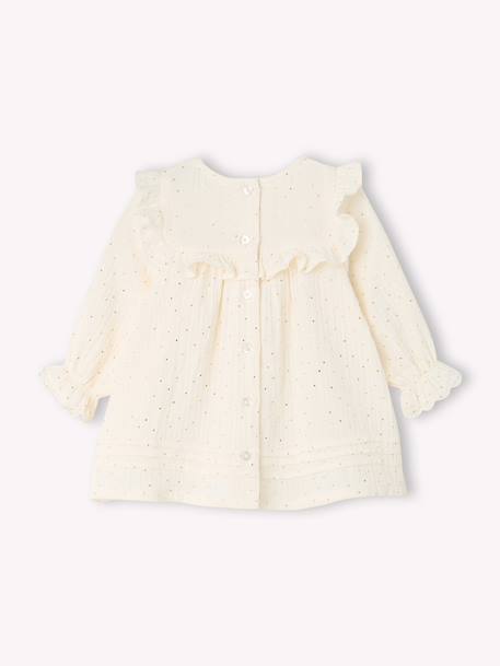 Ensemble robe et collants bébé fille écru - vertbaudet enfant 