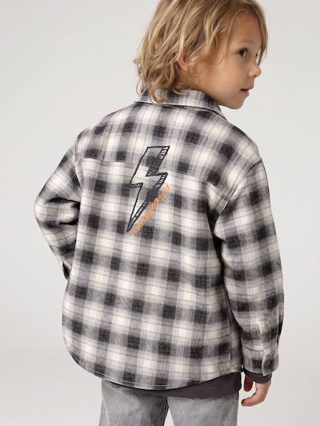 Long-sleeved shirt for boys grey - vertbaudet enfant 