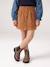 Jupe en velours poches coeur fille anthracite+bleu canard+camel+mauve - vertbaudet enfant 