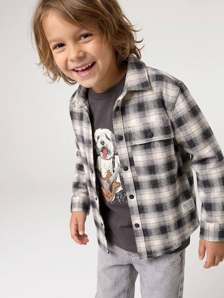 Chemise manches longues garçon gris - vertbaudet enfant 