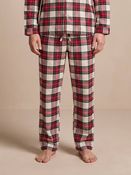 Men's Flannel pyjamas red - vertbaudet enfant 