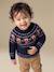 Jacquard knit jumper with long sleeves for baby boys navy blue - vertbaudet enfant 