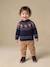 Jacquard knit jumper with long sleeves for baby boys navy blue - vertbaudet enfant 
