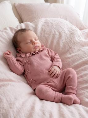 Knitted baby set for baby girls - vertbaudet enfant