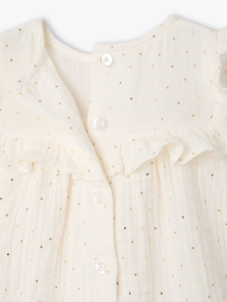 Ensemble robe et collants bébé fille écru - vertbaudet enfant 