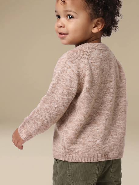 Pull Noël bébé garçon manches longues beige chiné - vertbaudet enfant 