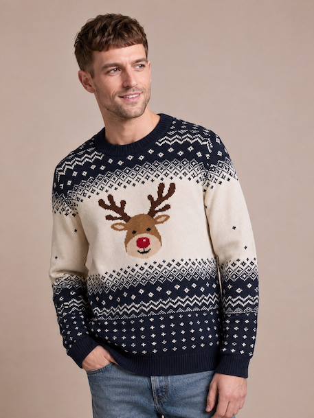 Pull de Noël Adulte Mixte Capsule Famille marine - vertbaudet enfant 