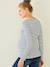 Long-Sleeved Maternity Top navy blue+White Stripes - vertbaudet enfant 