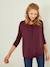 T-shirt grossesse et allaitement pans croisés Aubergine - vertbaudet enfant 