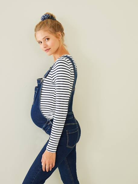 Salopette en jean stretch de grossesse Denim brut - vertbaudet enfant 