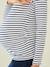 Long-Sleeved Maternity Top navy blue+White Stripes - vertbaudet enfant 