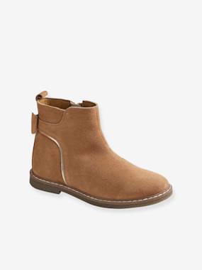 Chaussures-Chaussures fille 23-38-Boots cuir à noeud fille
