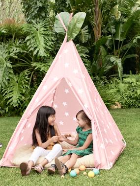 Camping D'été Pour Les Enfants. Fille Enfant Dans La Tente. S