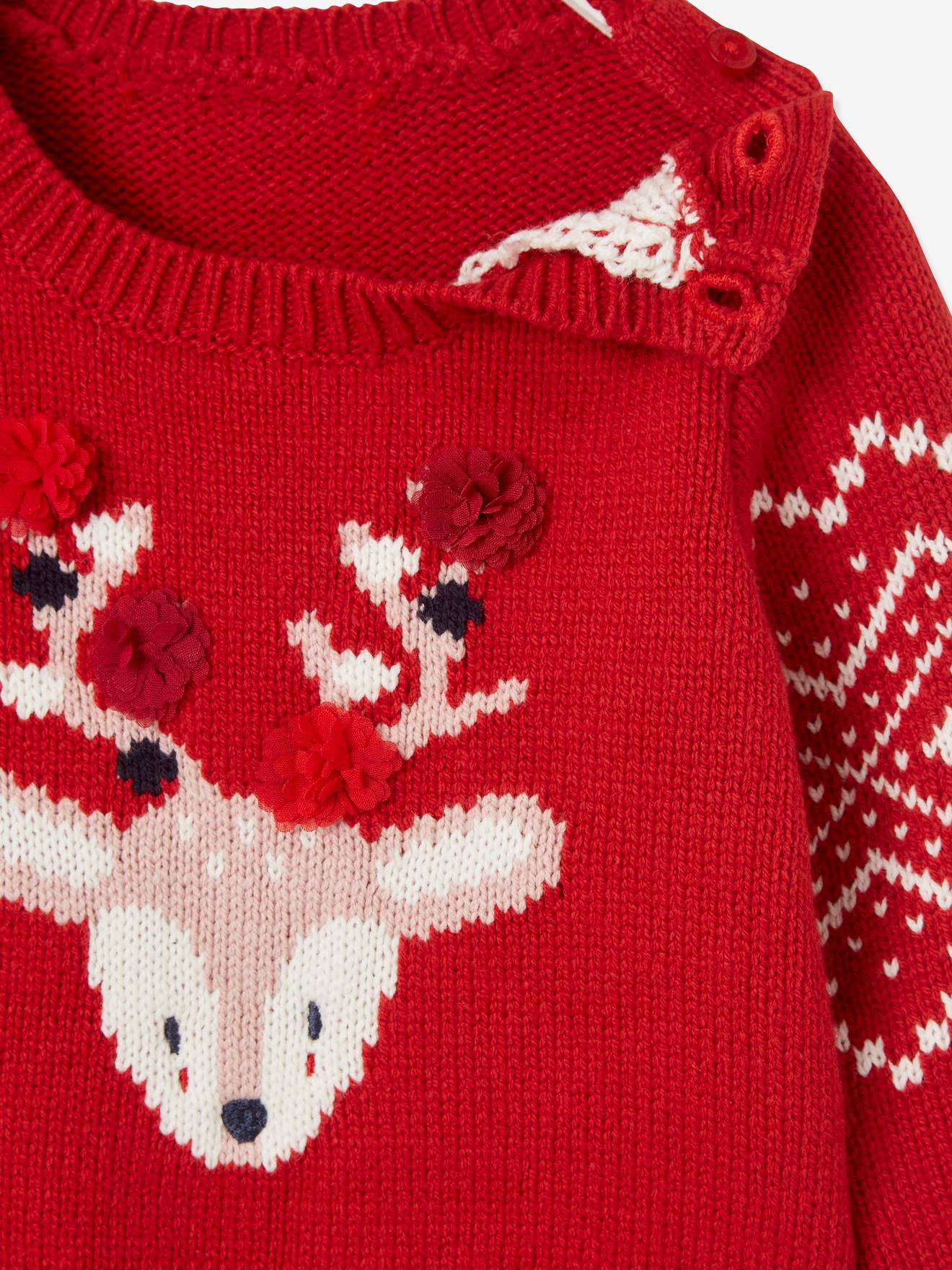 Pull De Noël Pour Bébé Garçon - Taille 9-12 Mois - Marque George - Manches Longues - Occasion Très Bon État