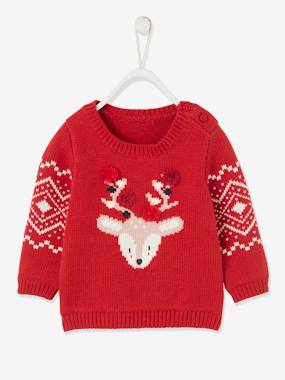 Unisex Christmas Jumper, Reindeer, for Babies  - vertbaudet enfant