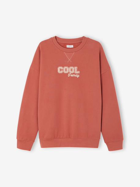 Women's Christmas Round Neck Sweatshirt - Family Capsule terracotta - vertbaudet enfant 