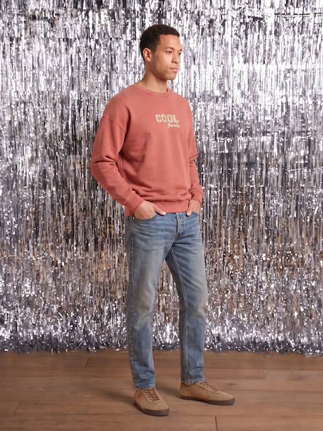 Men’s long-sleeved sweatshirt Family Capsule terracotta - vertbaudet enfant 