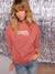 Women's crew neck sweatshirt terracotta - vertbaudet enfant 
