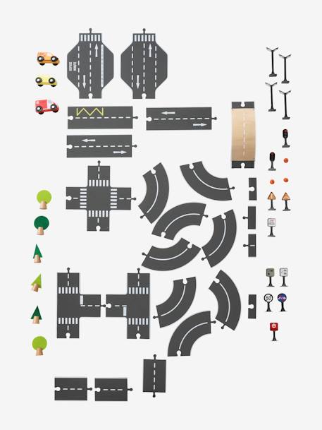 Circuit de voitures en bois FSC® multicolore - vertbaudet enfant 