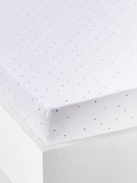 Fitted Sheet for Babies, LAPIN VERT White/Print - vertbaudet enfant 