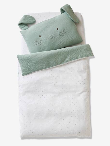 Housse de couette bébé MENTHE A L'EAU vert - vertbaudet enfant 