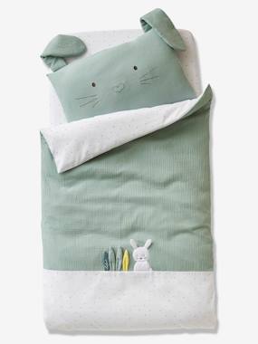 Bedding & Decor-Baby Bedding-Duvet Cover for Babies, LAPIN VERT