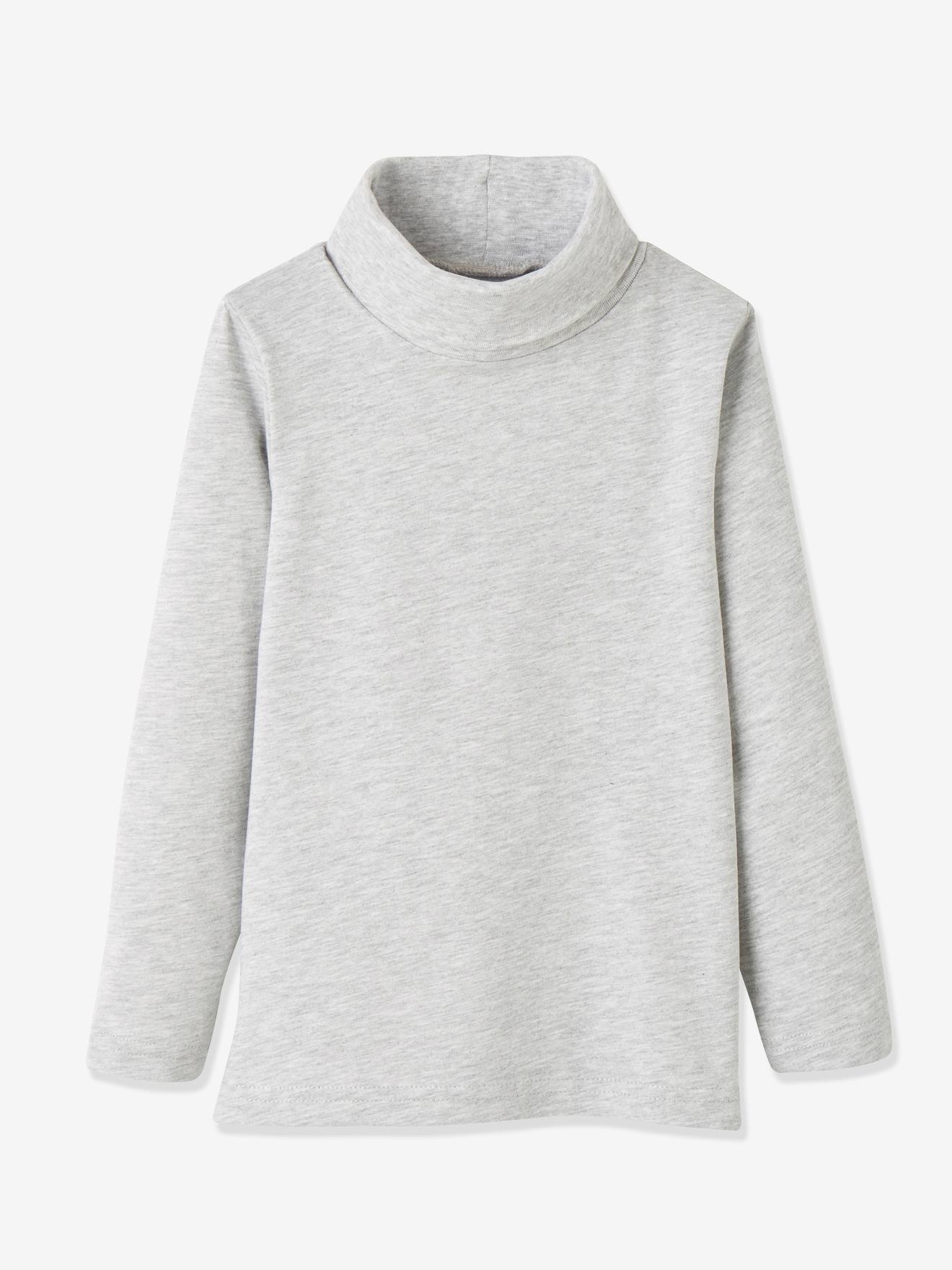 Vertbaudet Pack of 3 Assorted Polo-Neck Tops for Boys Light Grey
