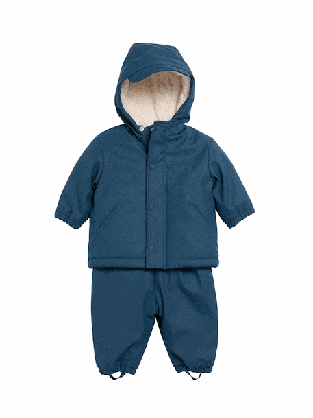 Waterproof Coat & Trousers for Babies caramel+night blue - vertbaudet enfant 