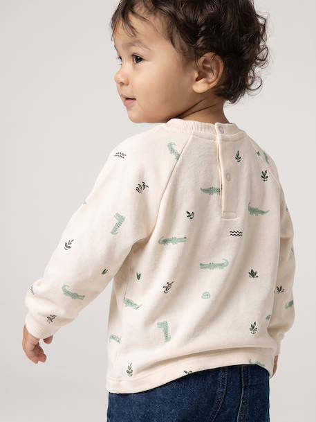 T-shirt manches longues bébé garçon bleu grisé+vanille - vertbaudet enfant 