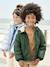 Windcheater with Sherpa-Lined Hood for Boys caramel+khaki+navy blue+olive - vertbaudet enfant 
