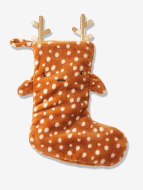 -Christmas Stocking in Faux Fur, Reindeer
