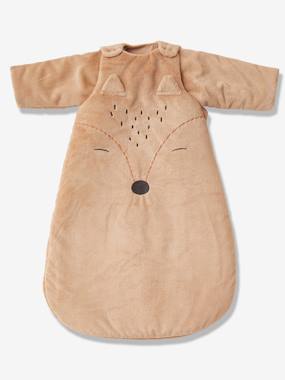 Sleeping bags-Baby Sleep Bag with Detachable Sleeves, in Faux Fur, Baby Fox Theme