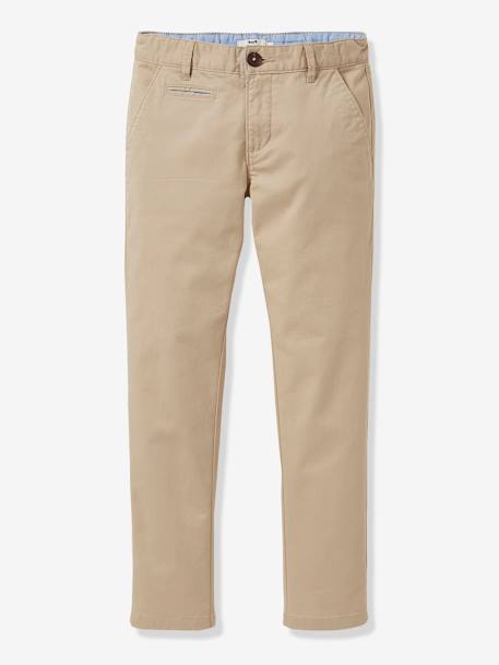 Boy's chinos Beige+Navy - vertbaudet enfant 