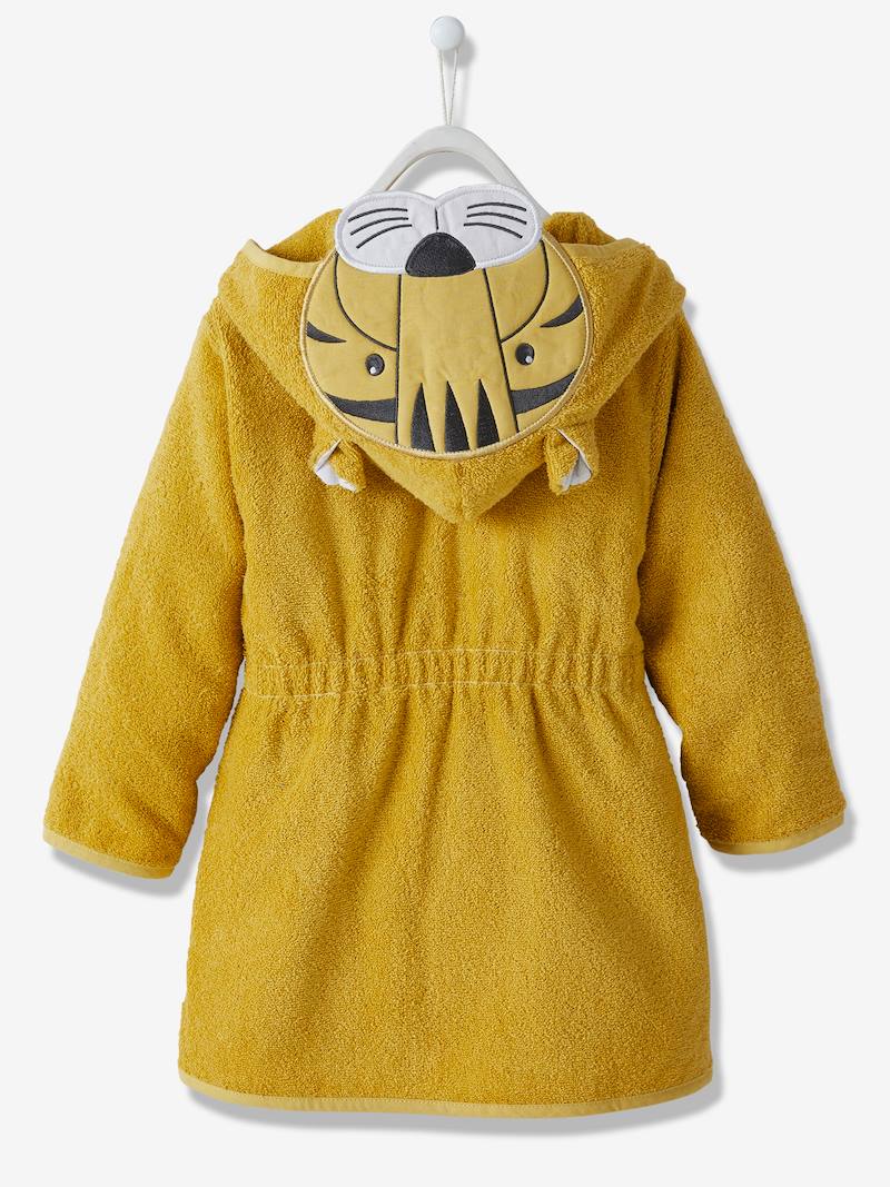 Peignoir De Bain Enfant Tigre Ocre Linge De Lit D co peignoir-de-bain-enfant-tigre-ocre-linge-de-lit-d-co