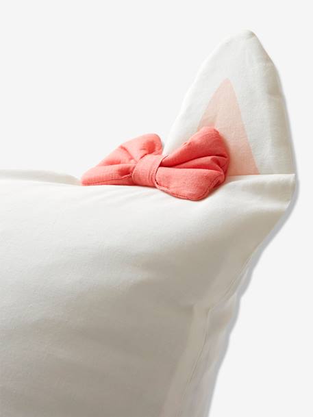 Parure housse de couette + taie d'oreiller enfant CHAT WAOU bleu / multicolore - vertbaudet enfant 