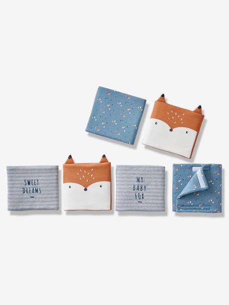 Breathable Cot Bumper, BABY FOX Theme Blue - vertbaudet enfant 