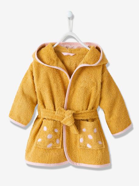 Giraffe Bathrobe for Baby Yellow/Print - vertbaudet enfant 