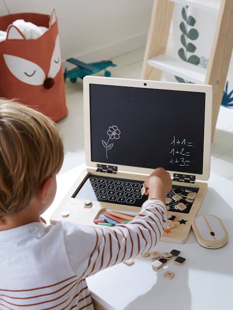 Ordinateur portable en bois FSC® noir - vertbaudet enfant 