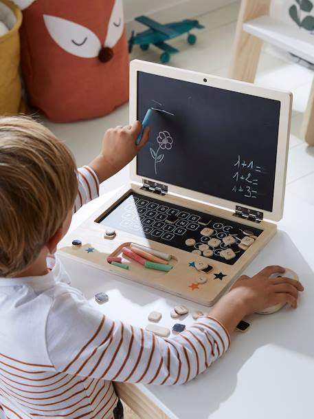 Ordinateur portable en bois FSC® noir - vertbaudet enfant 