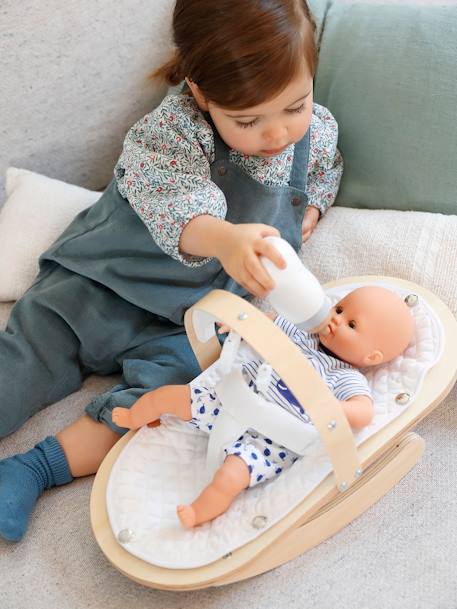 Wooden Baby Bouncer for Dolls - FSC® Certified Wood/White - vertbaudet enfant 