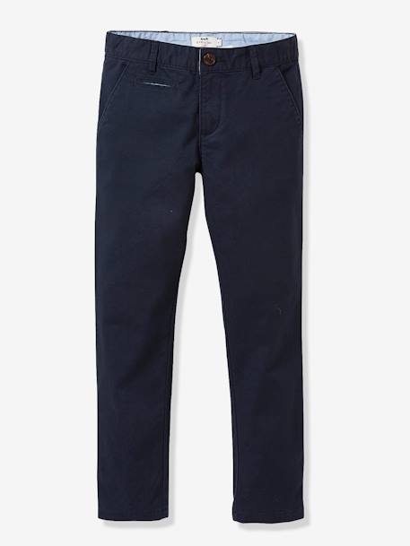 Chino garçon écru+marine - vertbaudet enfant 
