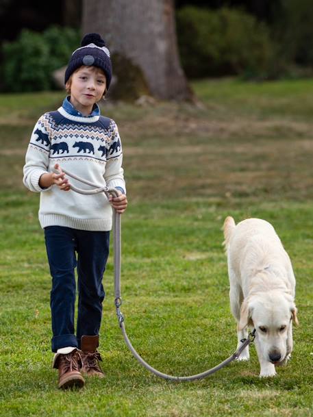 Pantalon slim velours garçon bordeaux+CAMEL+encre - vertbaudet enfant 