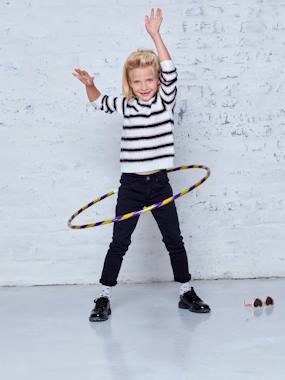 Skinny morphologik jeans girl hip rise skinny - vertbaudet enfant