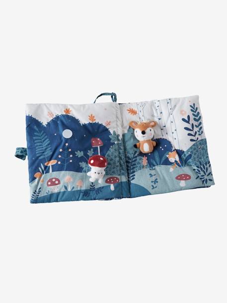 Livre bébé d'éveil + peluches en velours Forêt enchantée multicolore - vertbaudet enfant 